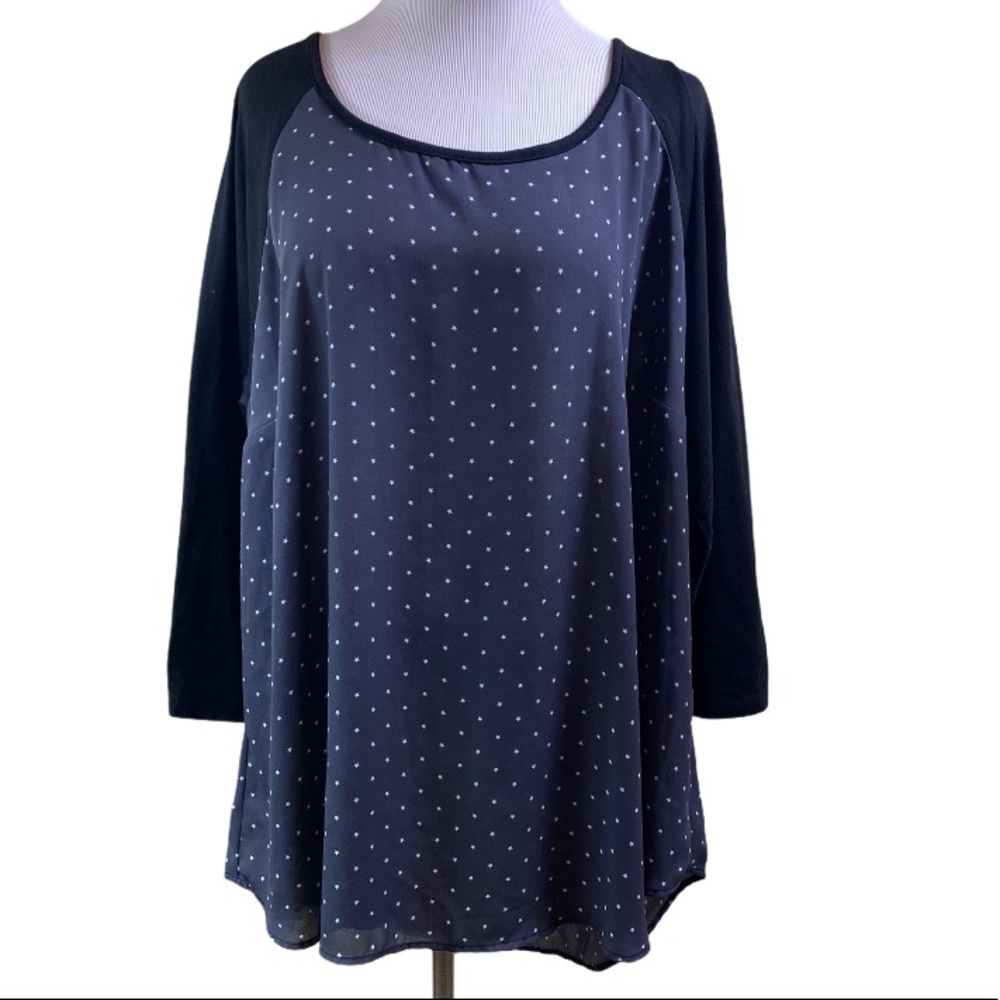 Torrid Size 3 Star Print Raglan Blouse